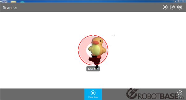 掃描儀距離物體過遠(yuǎn)