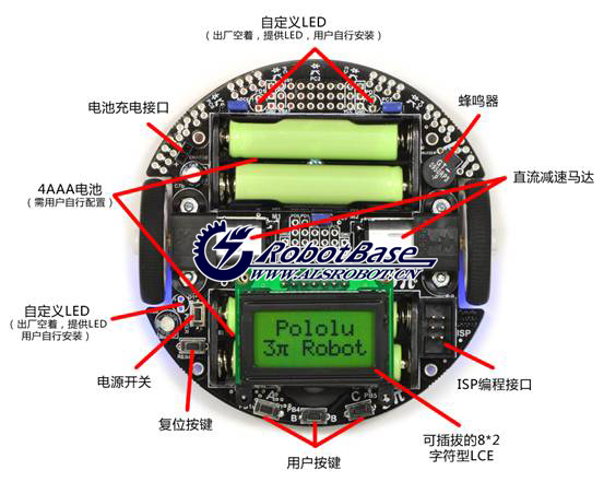 m3pi Robot示意圖